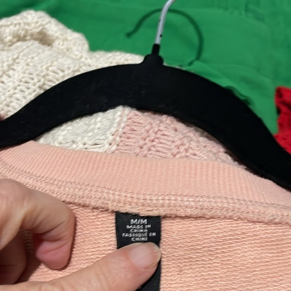 Lord and Taylor Design Lab peach crop sweat shirt size M - Picture 4 of 4